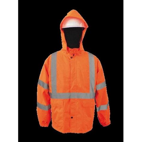 100 Percent Waterproof Rain Jacket Orange Large