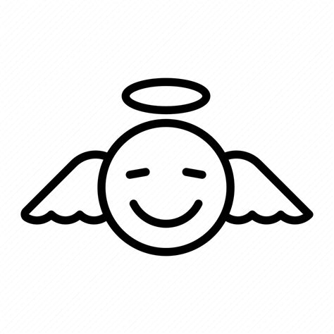 Angel Emoji Expression Feeling Emotional Halo Good Icon Download On Iconfinder