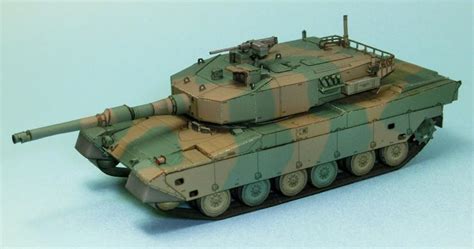 Papermau Japanese Tank Type 90 Paper Model In 172 Scale By Lazy Life