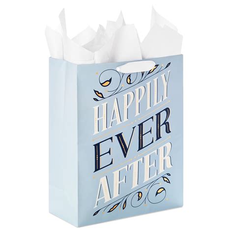 Hallmark 15 Extra Large T Bag With Tissue Paper Happily Ever