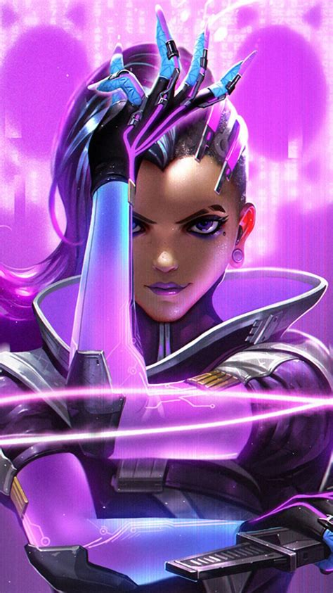 Sombra Overwatch Hd In 750x1334 Resolution Overwatch Drawings Sombra