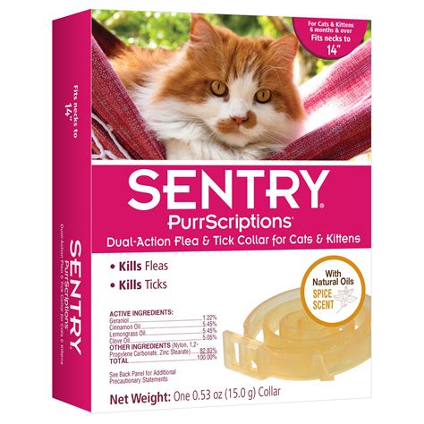Revolution for cats protects against fleas, heartworm, worms, lice & mites. Sentry PurrScriptions Flea & Tick Cat Collars | Petco