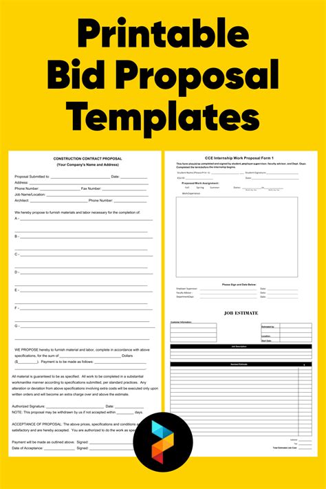 10 Best Free Printable Bid Proposal Templates For Free At
