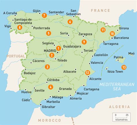 Map Of North Spain Coast Secretmuseum