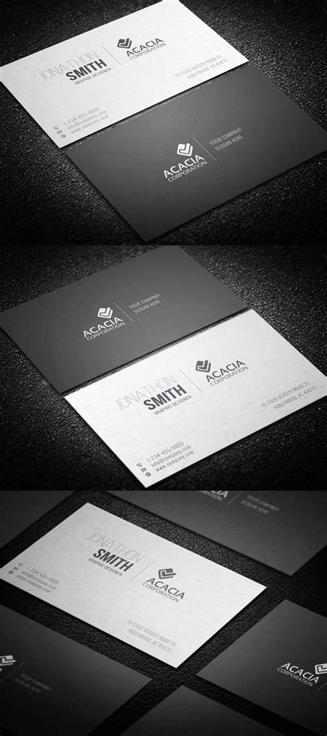 Simple And Elegant Business Card 02 Elegant Business Cards Design