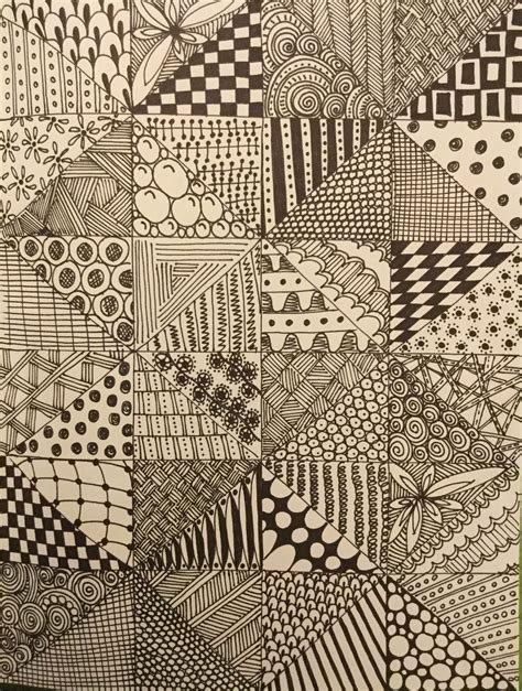 Abstract Zentangle Doodle Art