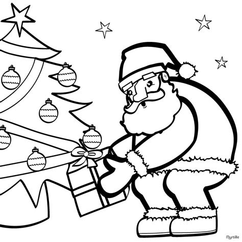 Design de dessin anime minimaliste de noel pere noel telecharger. Santa Coloring Pages - 2018