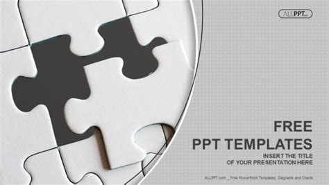 Last piece of jigsaw puzzle PowerPoint Templates