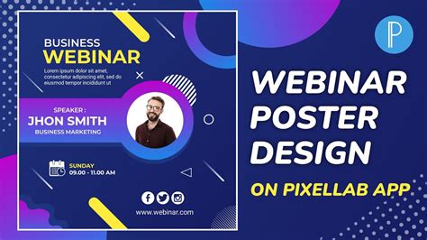 Webinar Poster Design On Pixellab App Free Plp Youtube