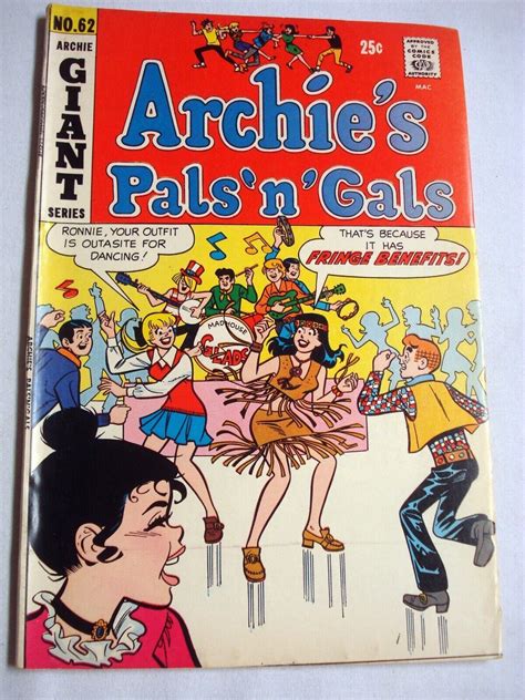 Archies Pals N Gals 62 1971 Archie Comics Fine The Archies Comics