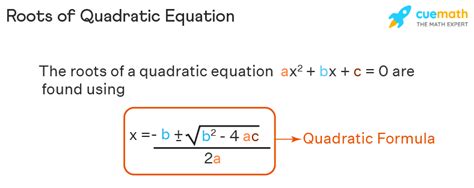 roots of quadratic equation formula how to find examples