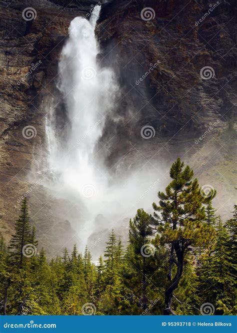 Canada British Columbia Waterfalls Landscape Stock Photo Image Of