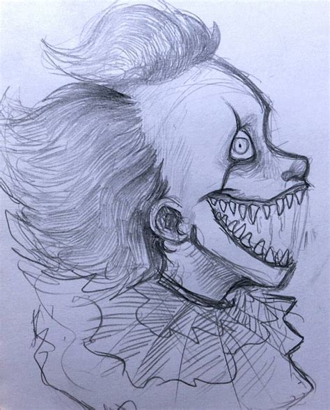 Pennywise By Marrykitts Scary Drawings Dark Art Drawings Creepy