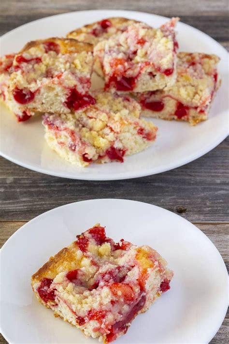 Easy Cherry Coffee Cake With Steusel Topping Pear Tree Kitchen