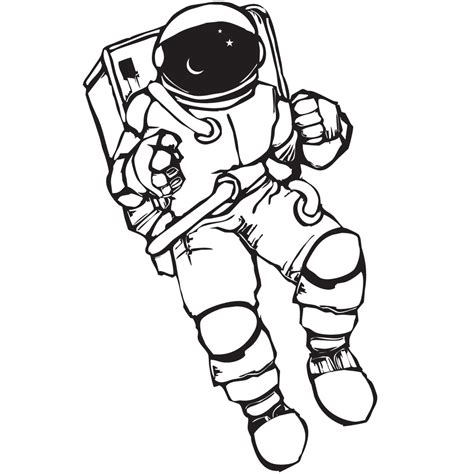 This is a step by step easy instructions using basic shapes and lines. Simple Astronaut Drawing | Free download on ClipArtMag