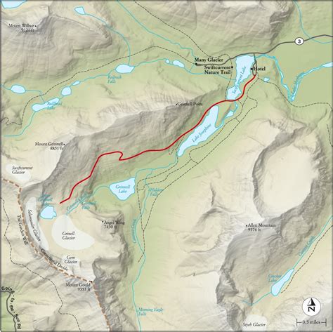 Best Glacier National Park Hike Trail Map National Geographic