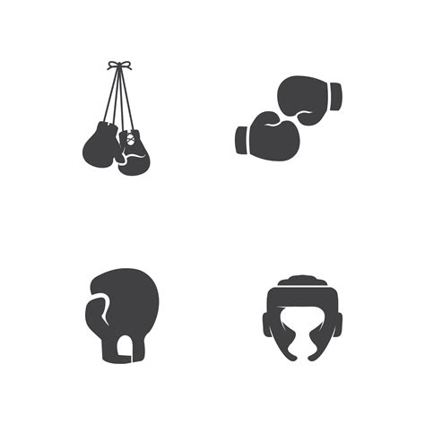 Boxing Icon Set And Boxer Sport Design Illustration Symbol Of Fighter Vector Art At Vecteezy