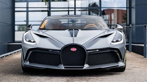 Bugatti Divo Silver Grey Front View Billionaire Toys