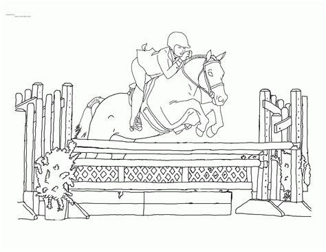 Printable Horses Jumping Coloring Pages Canvas Er