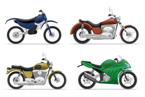 Download pictures, illustrations and vectors. motorcycle set icons vector illustration - Download Free ...