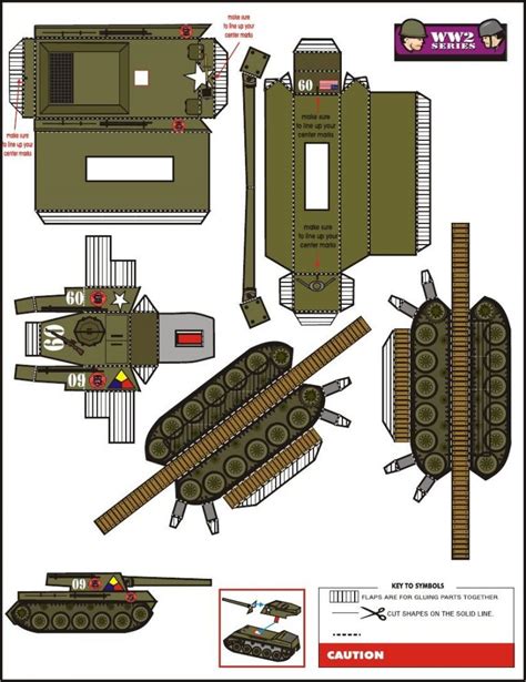 Papercraft Tank Template