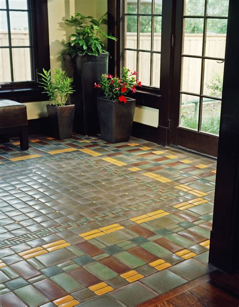 Fields Of Green Floor Beautiful Tile Floor Arts And Crafts Interiors