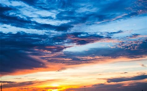 Wallpaper Sky Clouds Sunset Dusk 3840x2160 Uhd 4k Picture Image