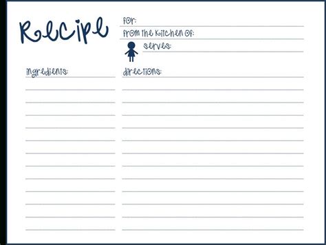 Recipe cards (2 per page) make your own 4 x 6 inch recipe cards using this accessible template. Blank Recipe Card Template For Word ] - Pics Photos Blank ...