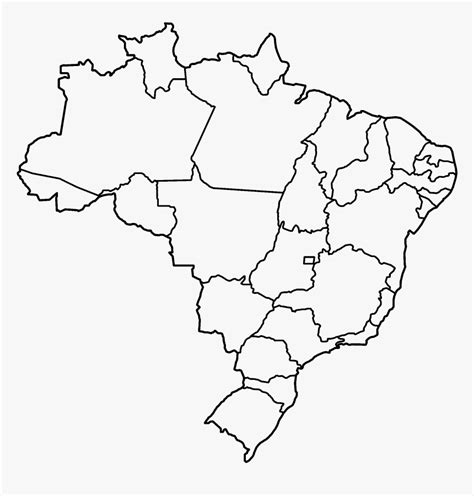 Free Brazil Provinces Outline Map Provinces Outline Map Of Brazil