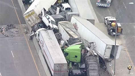 Horrifying Footage Shows 70 Plus Vehicle Pile Up In Ft Worth That