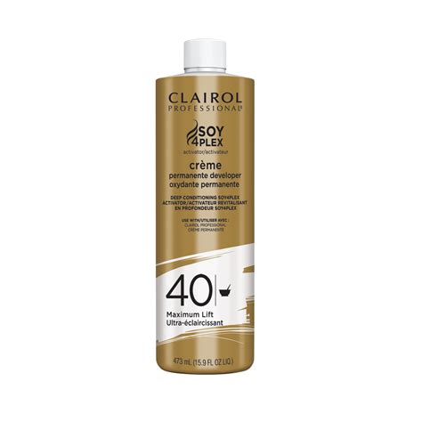 Salon care 40 volume creme developer provides a thick, easy handling gel consistency and very strong lightening action without color deposit. 40 Volume Developer - Clairol | CosmoProf