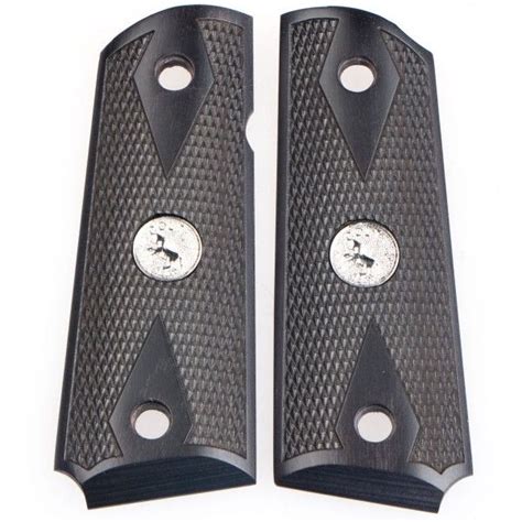 Colt Officers 1911 Pistol Grips Charcoal Silver With Colt Medallion