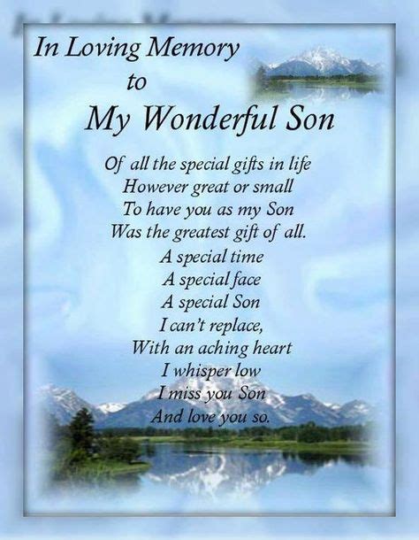 Very Good Son Quotes Birthday In Heaven Missing My Son
