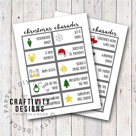Maybe you would like to learn more about one of these? Free Printable Christmas Charades - unOriginal Mom