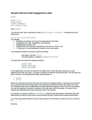 Audit Engagement Letter Sample Pdf Doc Template PdfFiller