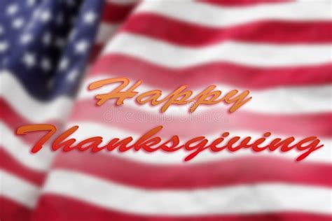 American Flag Happy Thanksgiving Stock Photo Image Of Seasonal