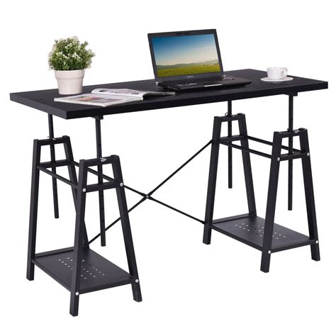 Giantex Modern Computer Desk Height Adjustable Pc Laptop Study Writing