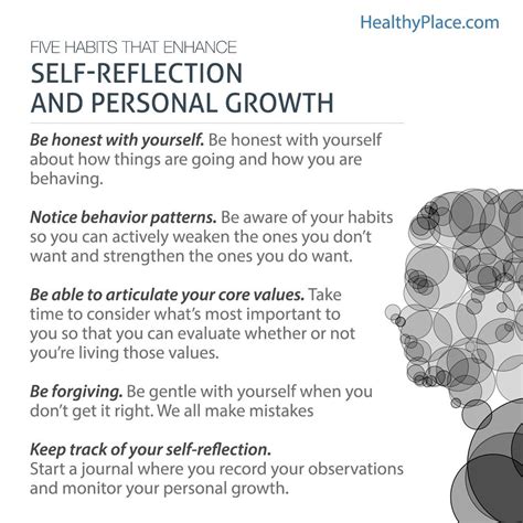 Poster Giving Five Tips On Self Reflection To Attain Personal Growth