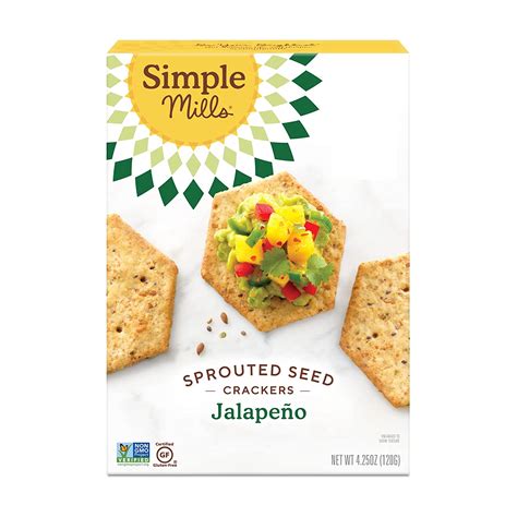 Simple Mills Galletas De Semillas Germinadas Jalapeño Sin