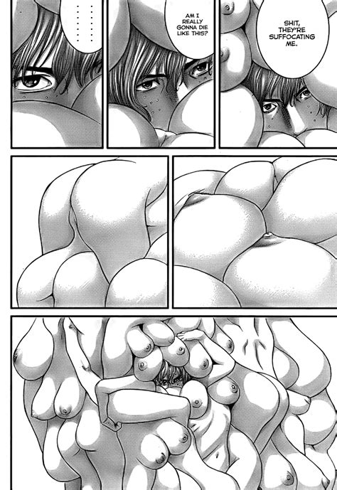 Rule 34 Alien Asphyxiation Breasts Gantz Manga Monochrome Nipples