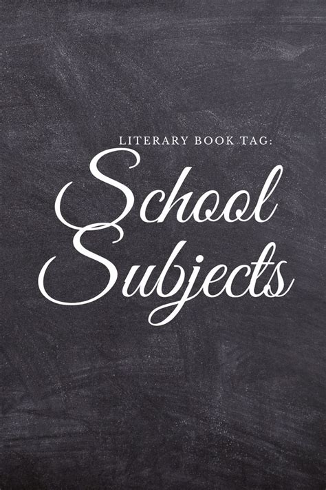 Book Tag School Subjects School Subjects Books Book Recommendations