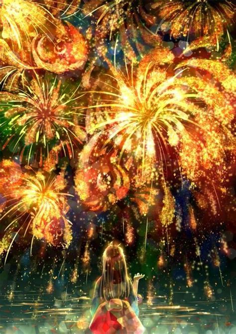 Summer Fireworks Pixiv Spotlight アニメの風景 アニメーションアート