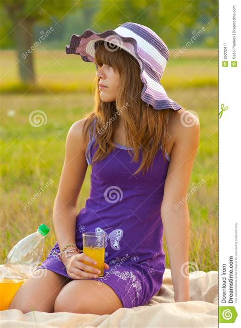 Name:more cutest girls of all time. Cute Teenage Girl On The Picnic Royalty Free Stock ...