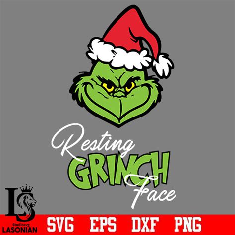 Resting Grinch Face Christmas Svg Dxf Eps Png File Lasoniansvg