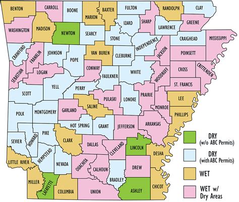 Arkansas Wetdry Counties Encyclopedia Of Arkansas