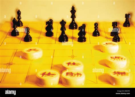 Chess And Chinese Chess Stock Photo Alamy