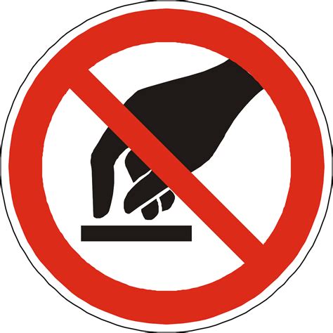 No Touching Prohibited Forbidden Not Allowed Sign Free Image From