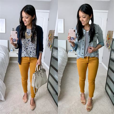 Outfits With Mustard Yellow Jeans Putting Me Together