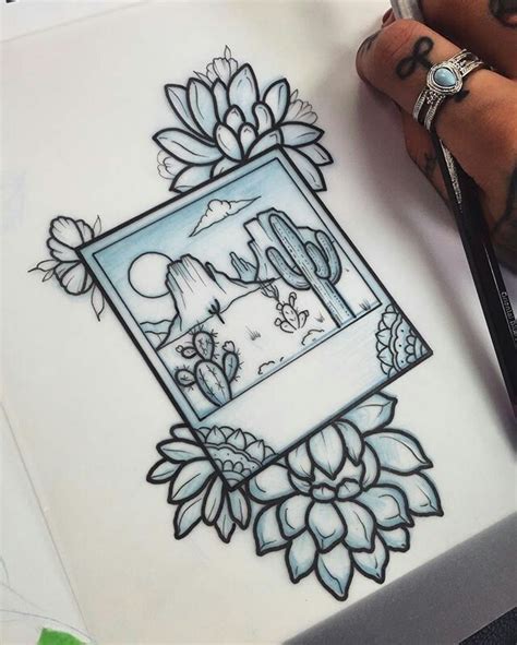 Cactus Western Sketch Book Tattoo Inspiration Drawings