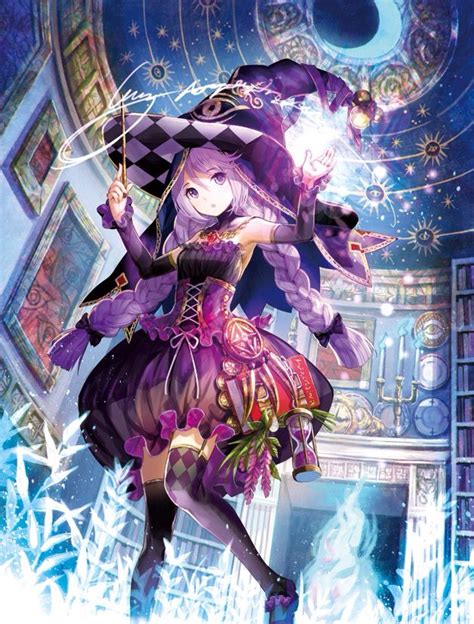 Inspirierend Anime Girl Purple Hair Witch Seleran